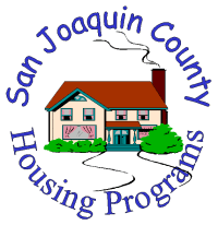 Cartoon style home representing San Joaquin County Housing Programs